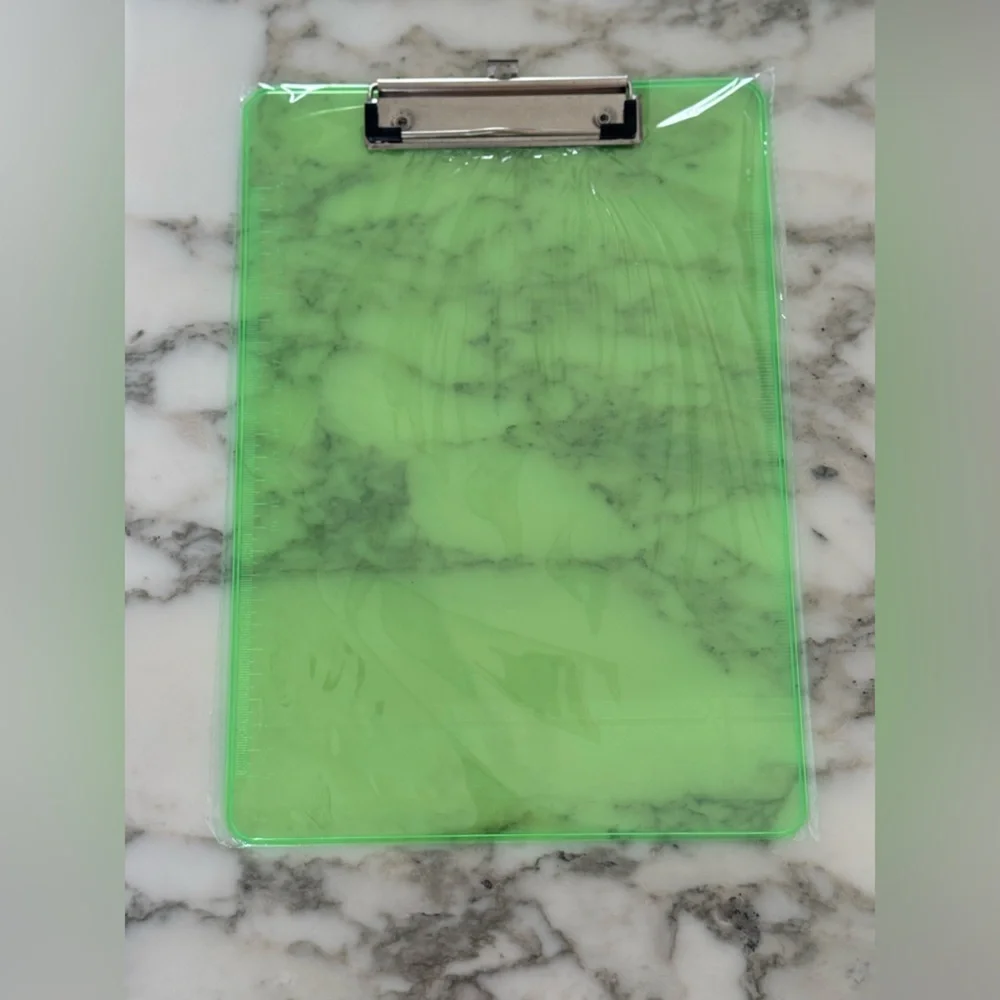 New Full-Size Neon Marble Clipboards | Set of 3 | Green, Yellow, Orange